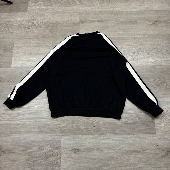 Johnny Cota Striped Raglan Crewneck Pullover Sweatshirt Women's Medium - Picture 3 of 11